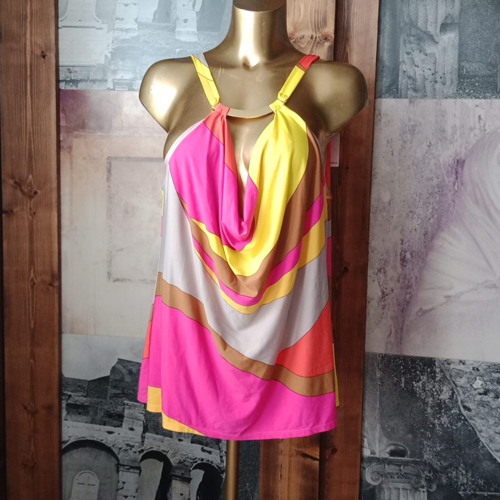Trina Turk Multicolor Striped Halter Top